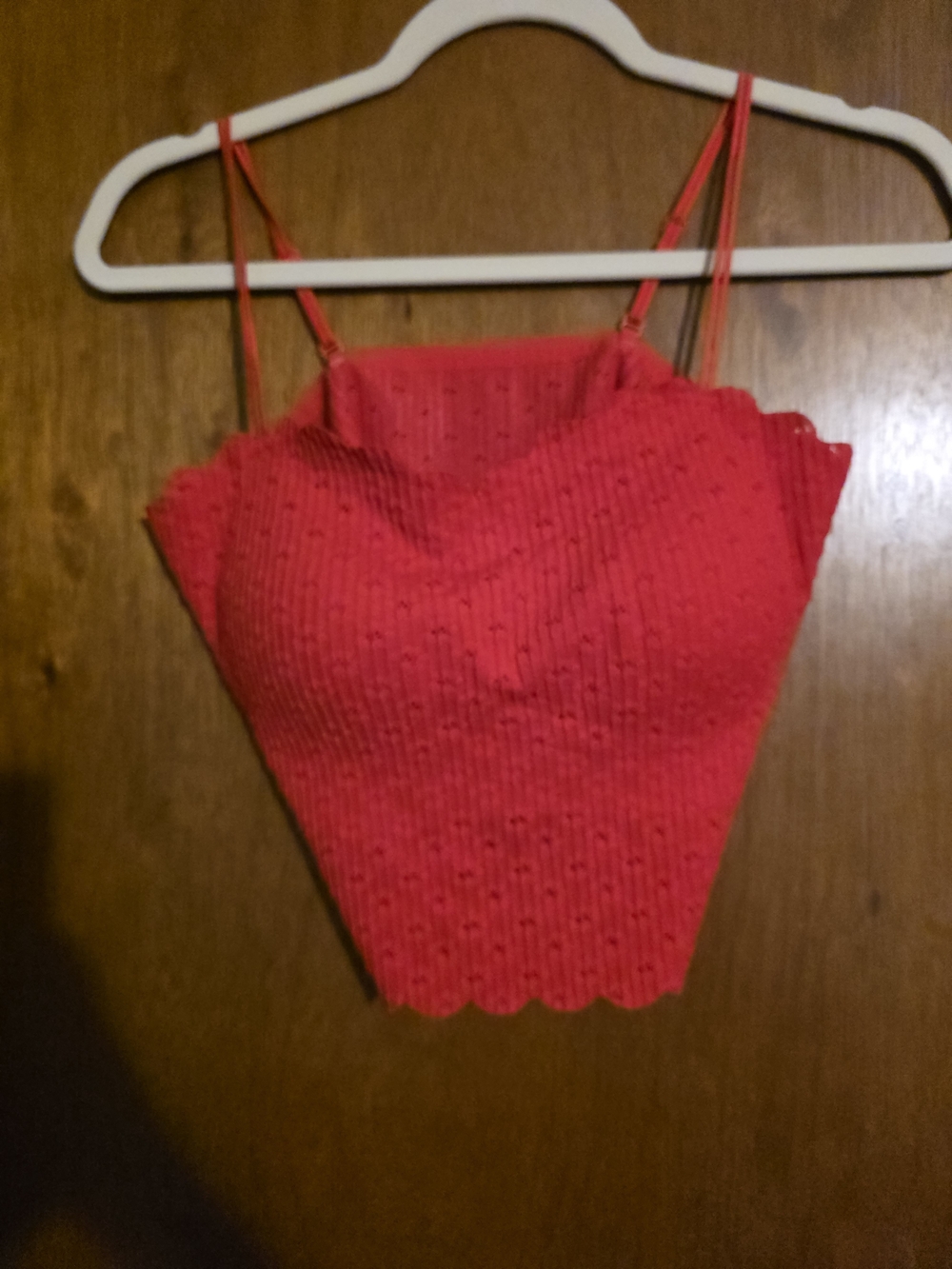 Zenana Outfitters Red Smocked Spaghetti Strap Cami
